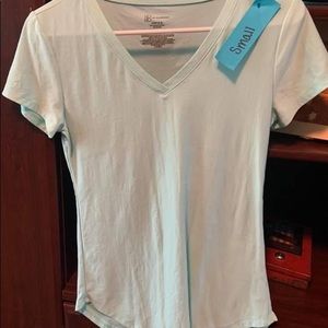 V Neck Polyester and Spandex Tee